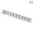 Diamond Channel Set Stack Ring, 14K White Gold