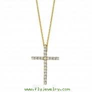 Diamond cross necklace