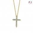 Diamond cross necklace