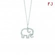Diamond elephant necklace