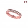 Diamond Eternity Band Ring Pink Gold