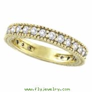 Diamond Eternity Band Ring Yellow Gold