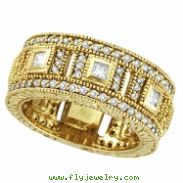 Diamond Eternity Ring Band Yellow Gold