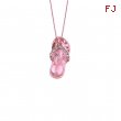 Diamond flip flop necklace