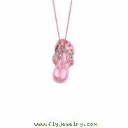 Diamond flip flop necklace