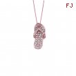 Diamond flip flop necklace