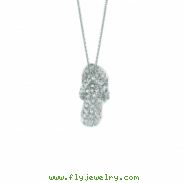 Diamond flip flop necklace
