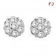 Diamond flower earrings