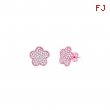 Diamond flower earrings