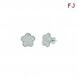 Diamond flower earrings