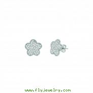 Diamond flower earrings