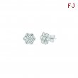 Diamond flower earrings