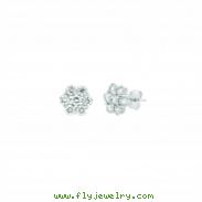 Diamond flower earrings