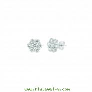 Diamond flower earrings