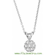 Diamond flower necklace
