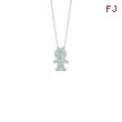 Diamond girl necklace