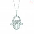 Diamond hamsa necklace