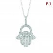 Diamond hamsa necklace