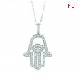 Diamond hamsa necklace