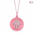 Diamond hand of god necklace