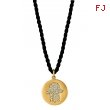 Diamond hand of god necklace