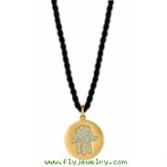 Diamond hand of god necklace