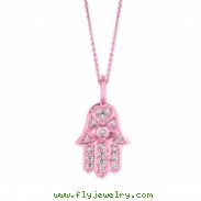 Diamond hand of god necklace