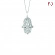 Diamond hand of god necklace