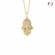 Diamond hand of god necklace