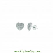 Diamond heart earrings
