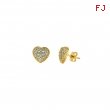 Diamond heart earrings