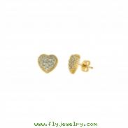 Diamond heart earrings