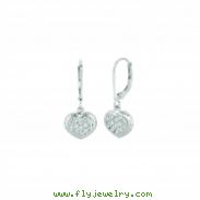 Diamond heart earrings