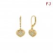 Diamond heart earrings