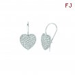 Diamond heart earrings