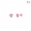Diamond heart earrings