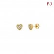 Diamond heart earrings