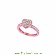 Diamond heart ring