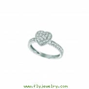 Diamond heart ring