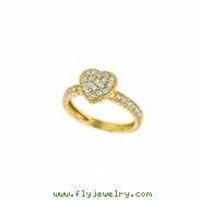 Diamond heart ring