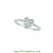 Diamond heart ring