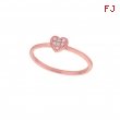 Diamond heart ring