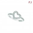 Diamond Heart Ring White Gold