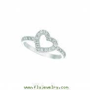 Diamond Heart Ring White Gold
