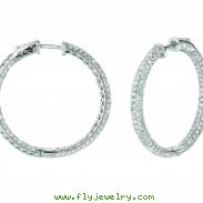 Diamond hoop earrings