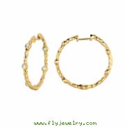 Diamond hoops earrings