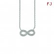 Diamond infinity necklace