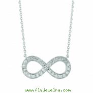 Diamond infinity necklace