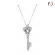 Diamond key necklace