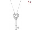 Diamond key necklace